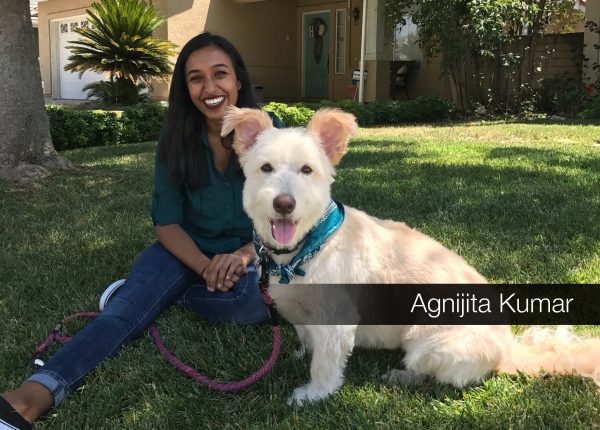 Agnijita Kumar volunteered with a dog rescue group, where she rescued her own puppy Luchi.