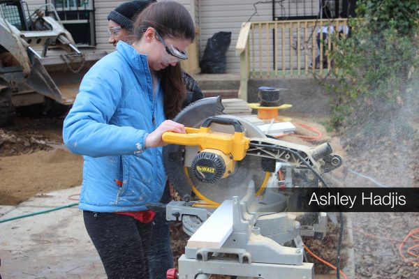 Ashley Hadjis enjoys volunteering for Habitat for Humanity.