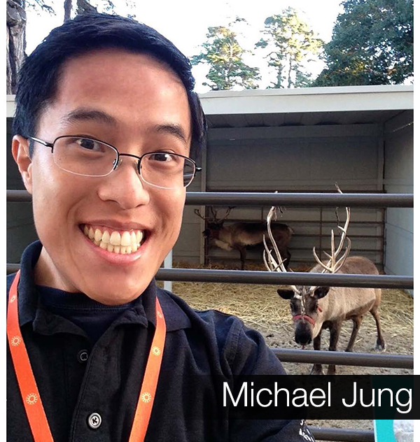 Michael Jung volunteered at an aquarium that also welcomed reindeer during the holidays.