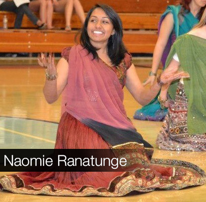 Naomie Ranatunge performed on a Bollywood dance team for eight years.