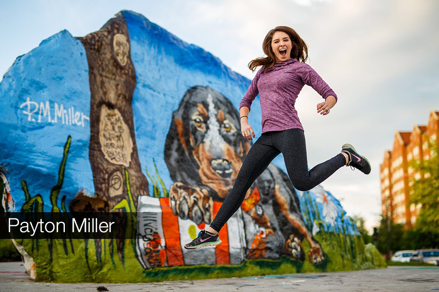 Payton Miller is a spray paint artist known for her work on The Rock at the University of Tennessee.