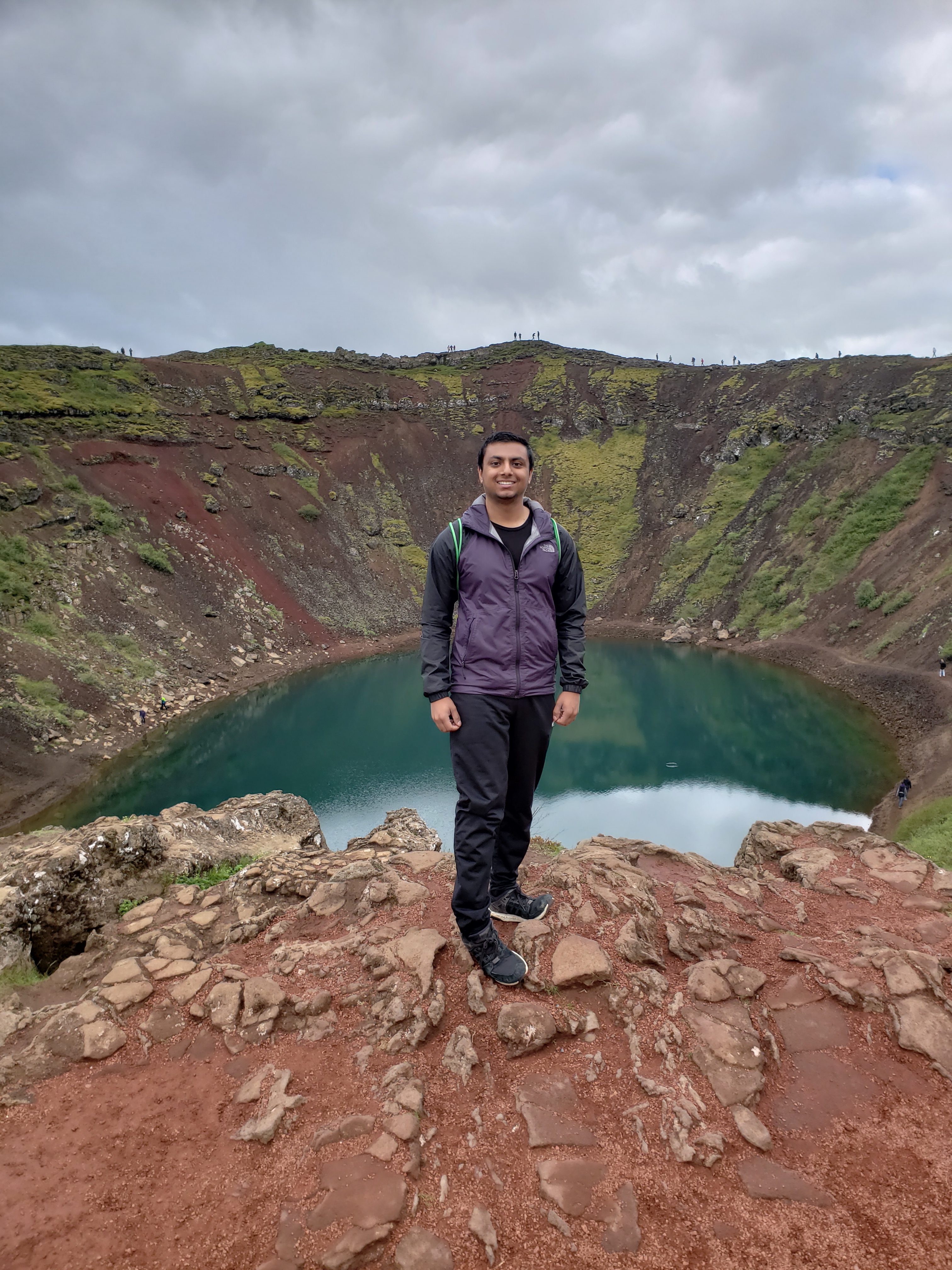 Virang Ketan Kumar has visited 15 countries, including Iceland where he walked in the Kerið volcanic crater lake.