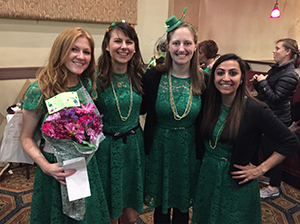 Green dresses at match day