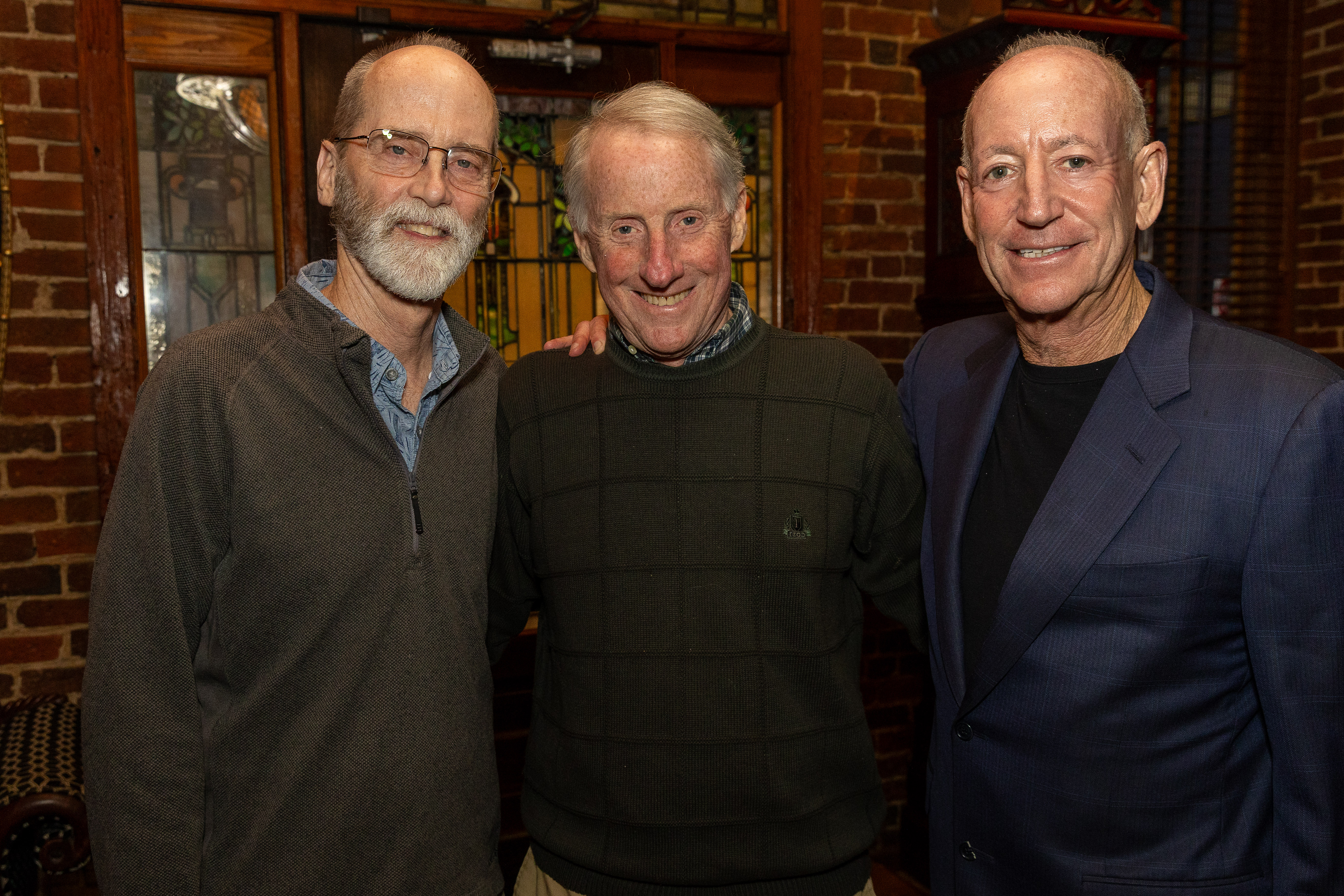 (From left) Anton M. Allen Jr., M.D., William “Bill” M. Goldstein, M.D., and Richard M. “Rick” Rubenstein, M.D., who established the Monument Avenue Scholarship, attended the 1981 class party at the MCV Campus Alumni Reunion. Photo by Skip Rowland.