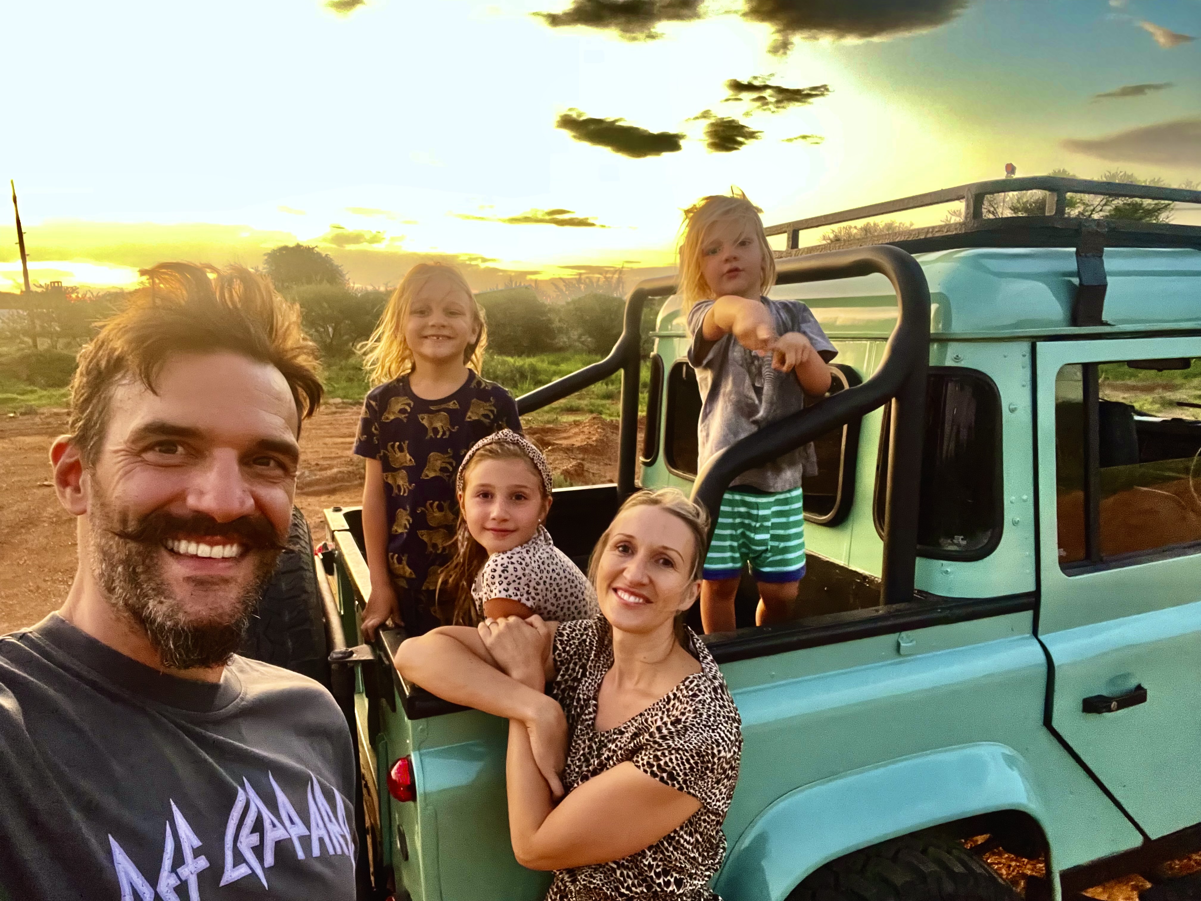 Hanson and her family together in Botswana.