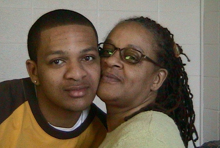 David-Jamel Williams with his mother during his sophomore year in college