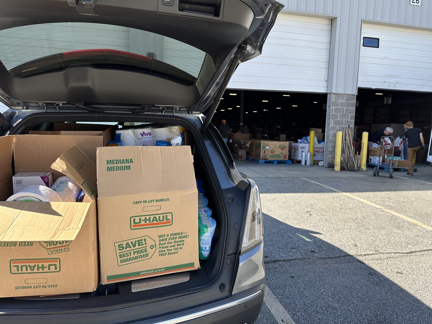 M2 Benjamin Vanderkwaak\'s parents drove an SUV full of hurricane relief supplies to a distribution center in their hometown of Asheville, NC (Photo courtesy of Benjamin Vanderkwaak)