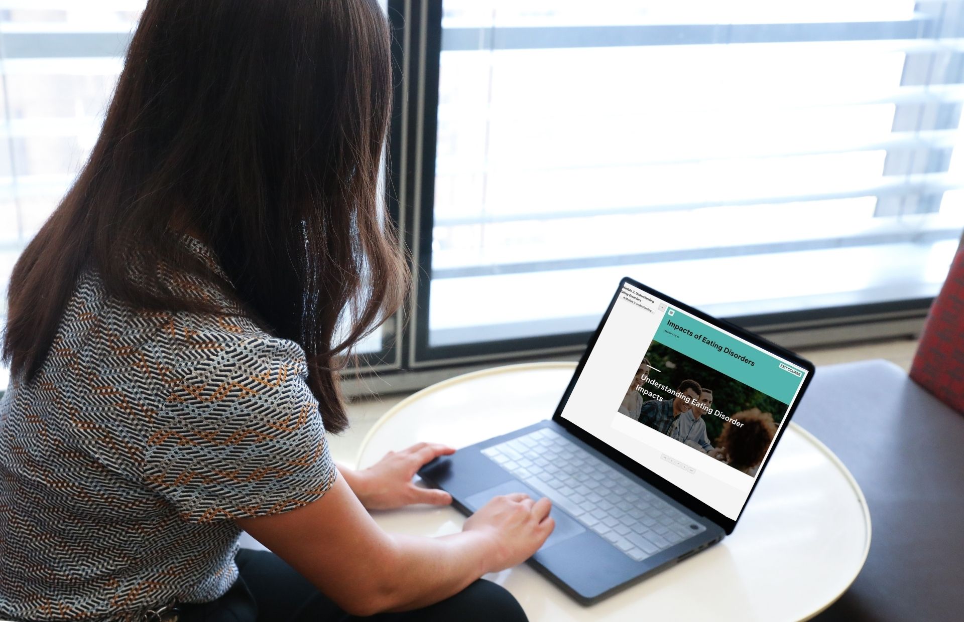 Jean Wu, M.D., opening the Eating Disorders for Medical Professionals virtual elective, which she created as a medical student at VCU (Photo by Arda Athman)