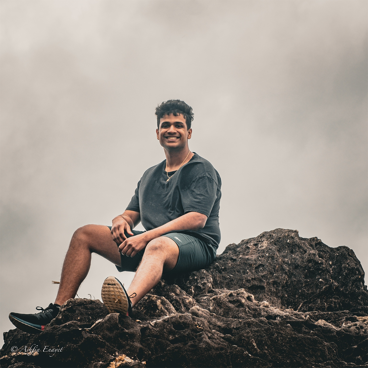  Devi Preetham Veeramgari rock climbed under a waterfall in Australia. 