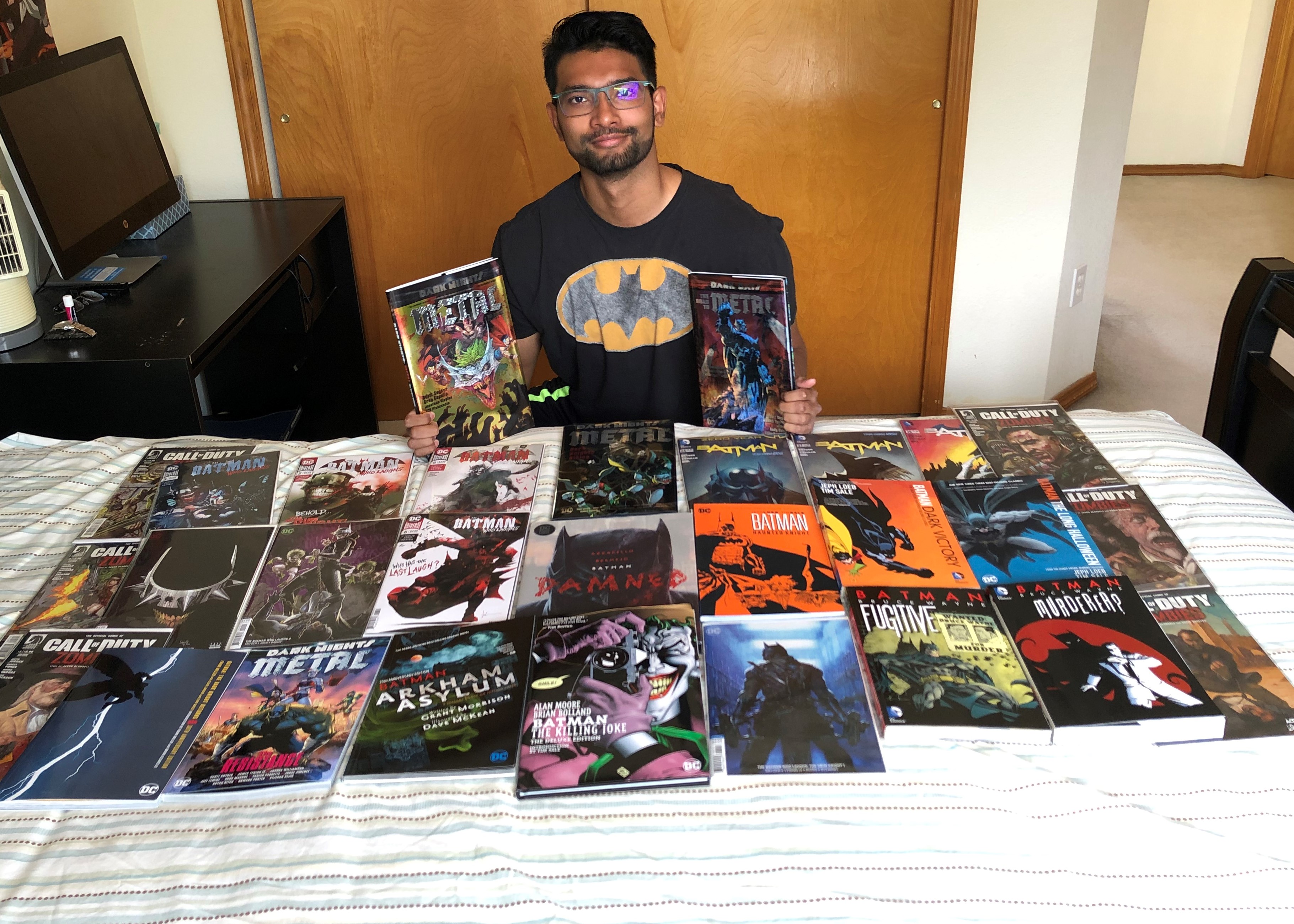  Shawn D'Souza collects and creates comics. 