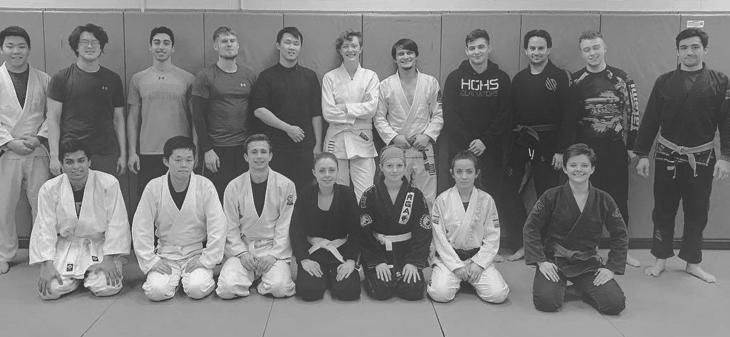  Madeline Donnelly (front row, far right) trained in Brazilian Jiu-Jitsu for 12 years and has a purple belt. 
