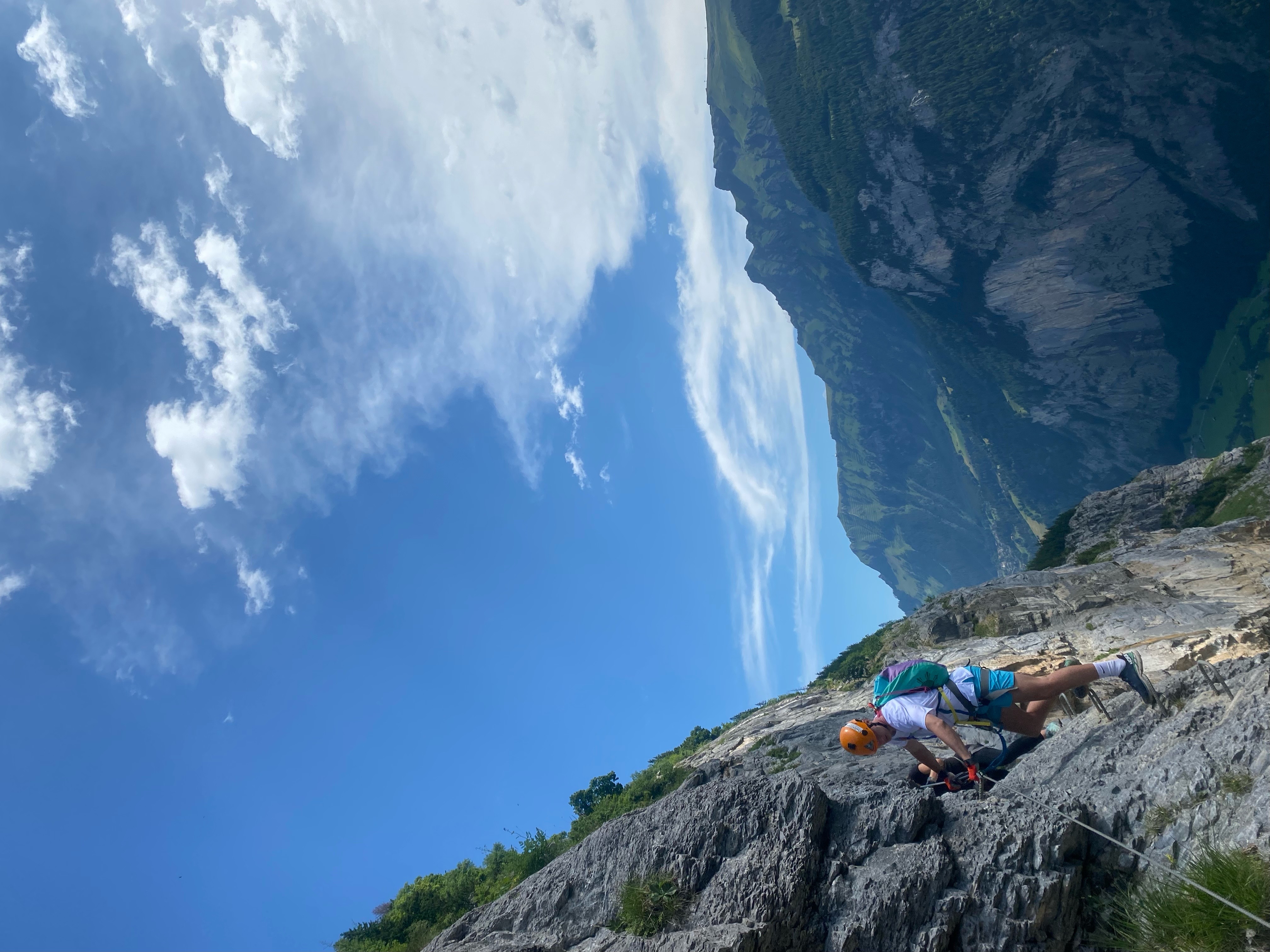  Luke Johnson climbed 2,000-foot cliffs in Switzerland. 