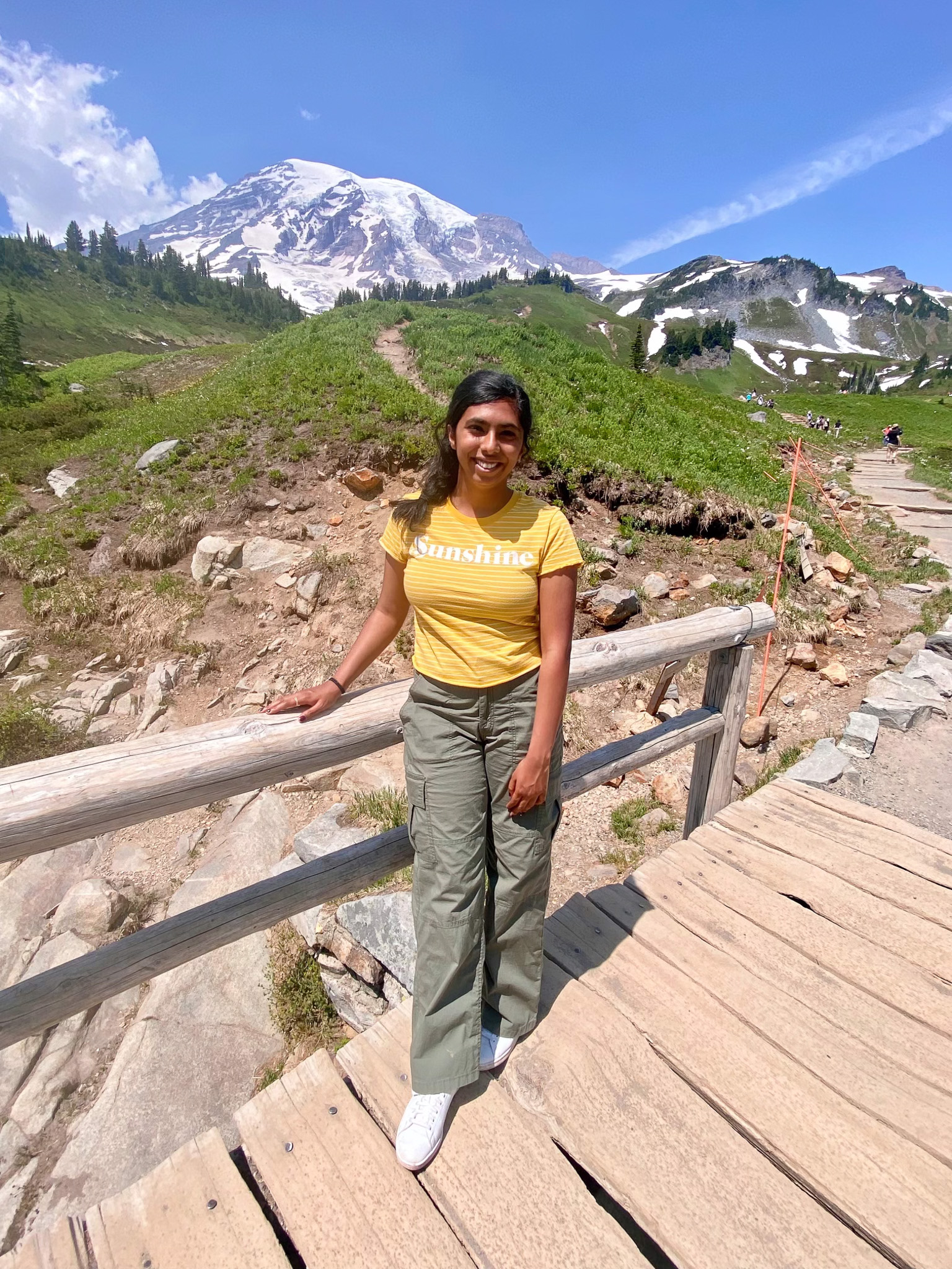  Natasha Deo recently hiked trails at Mount Rainier, an active volcano. 