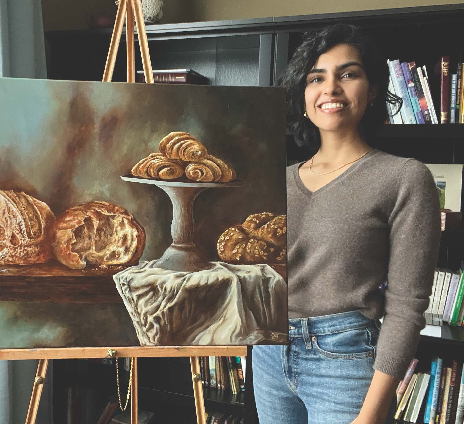  Talitha Abraham is a professional artist and has won six international art exhibition awards. 