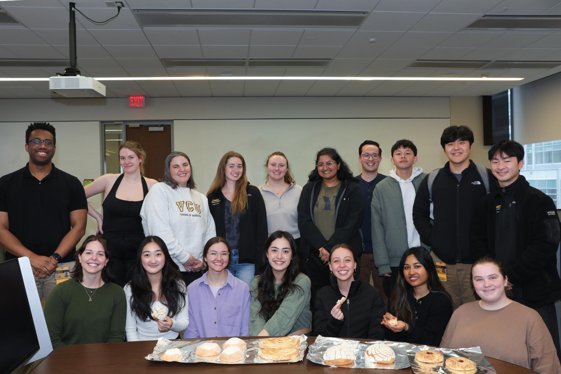 Members of the Medical Spanish at VCU student interest group meet twice a month to practice their language skills in a medical context (Photo by Arda Athman)