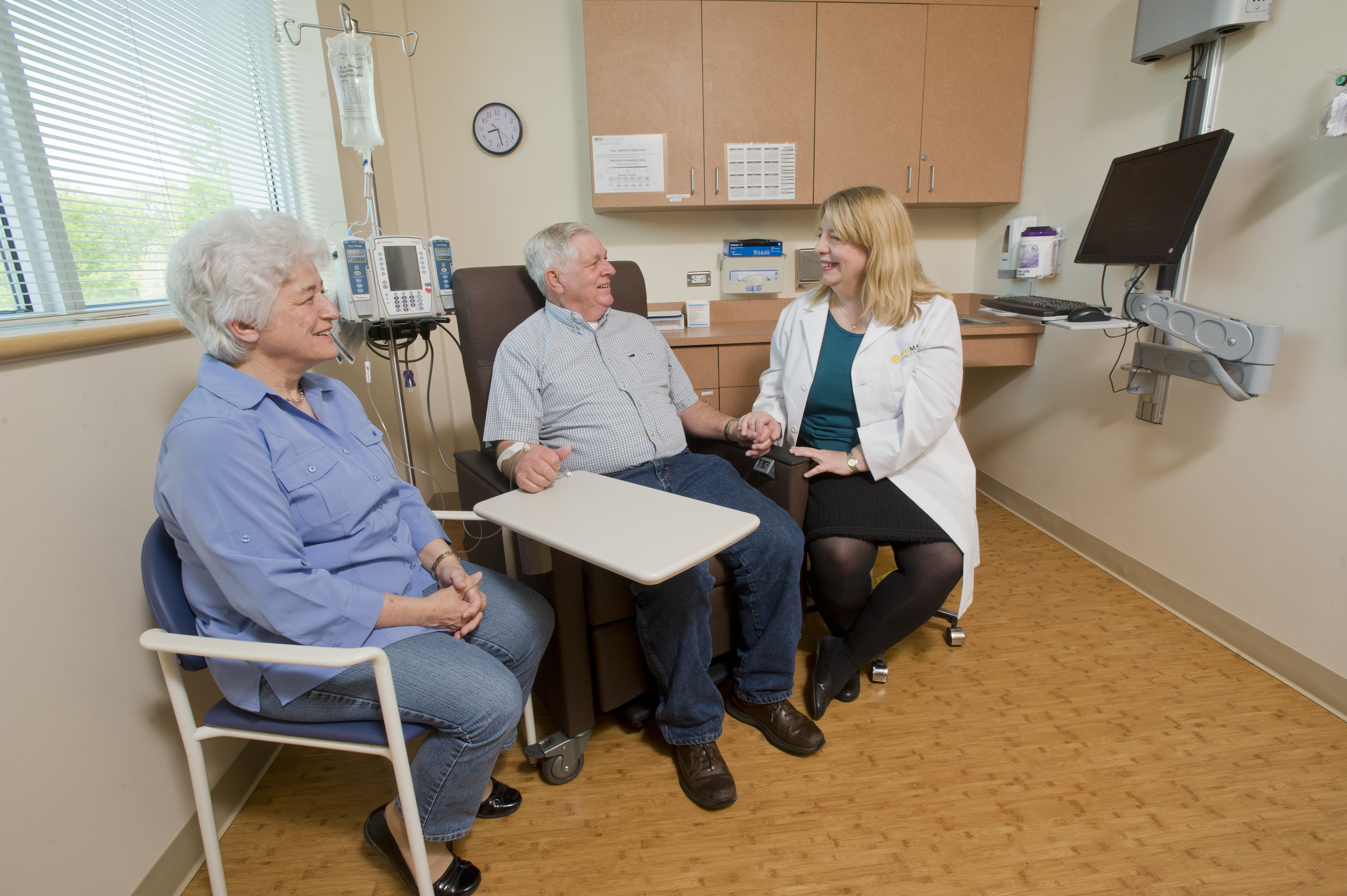 Mary Helen Hackney with patients