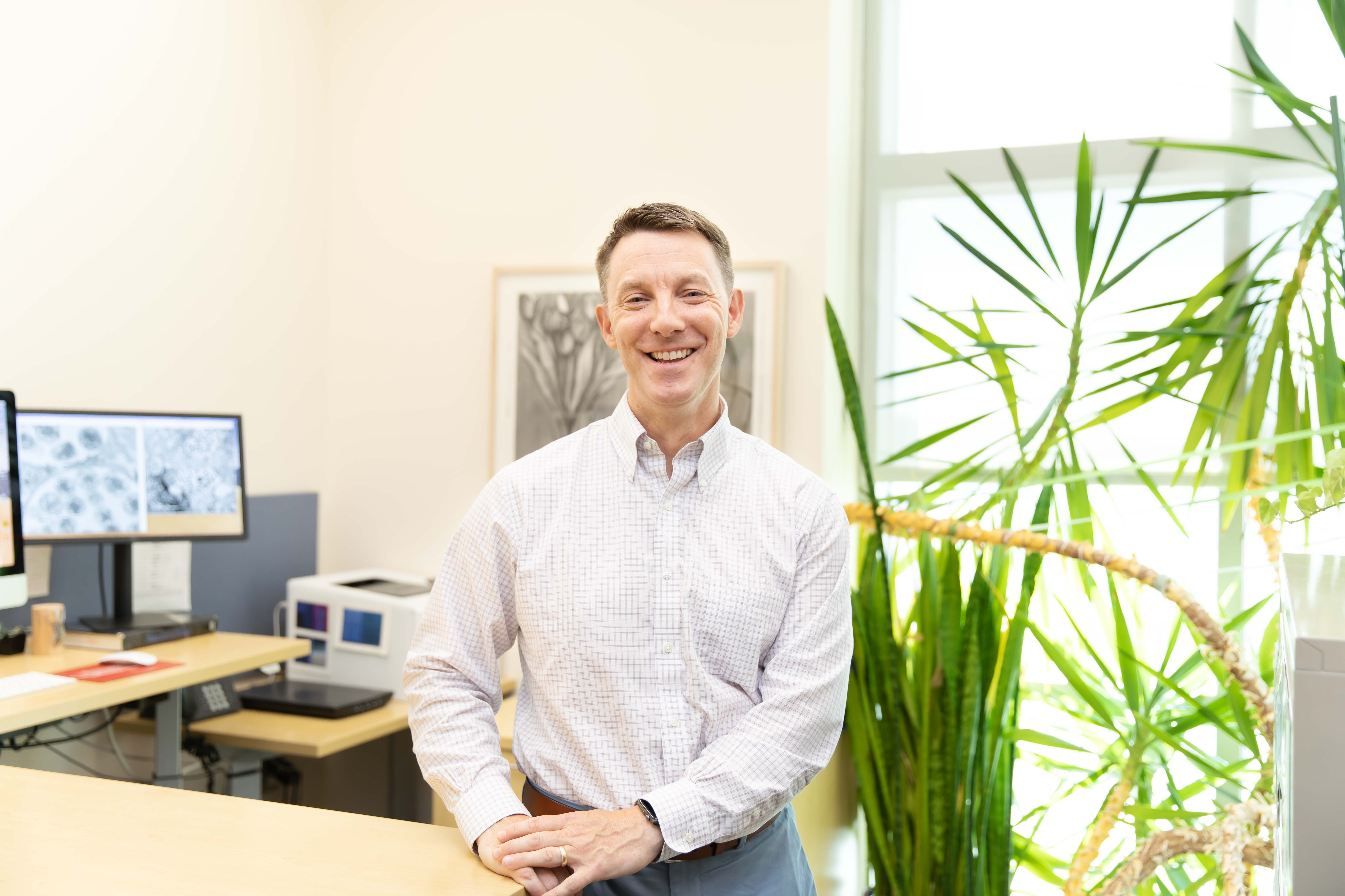 Jason A. Carlyon, Ph.D., is a professor and researcher in the Department of Microbiology and Immunology. (Photo by DeAudrea 'Sha' Aguado, VCU School of Medicine)