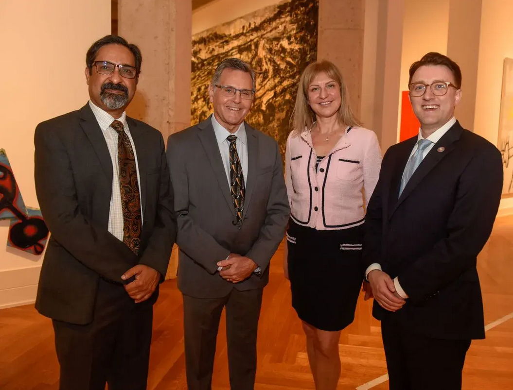 From left: P. Srirama Rao, Ph.D., Curtis N. Sessler, M.D., Ivelina Metcheva, Ph.D., and Joseph Benevento