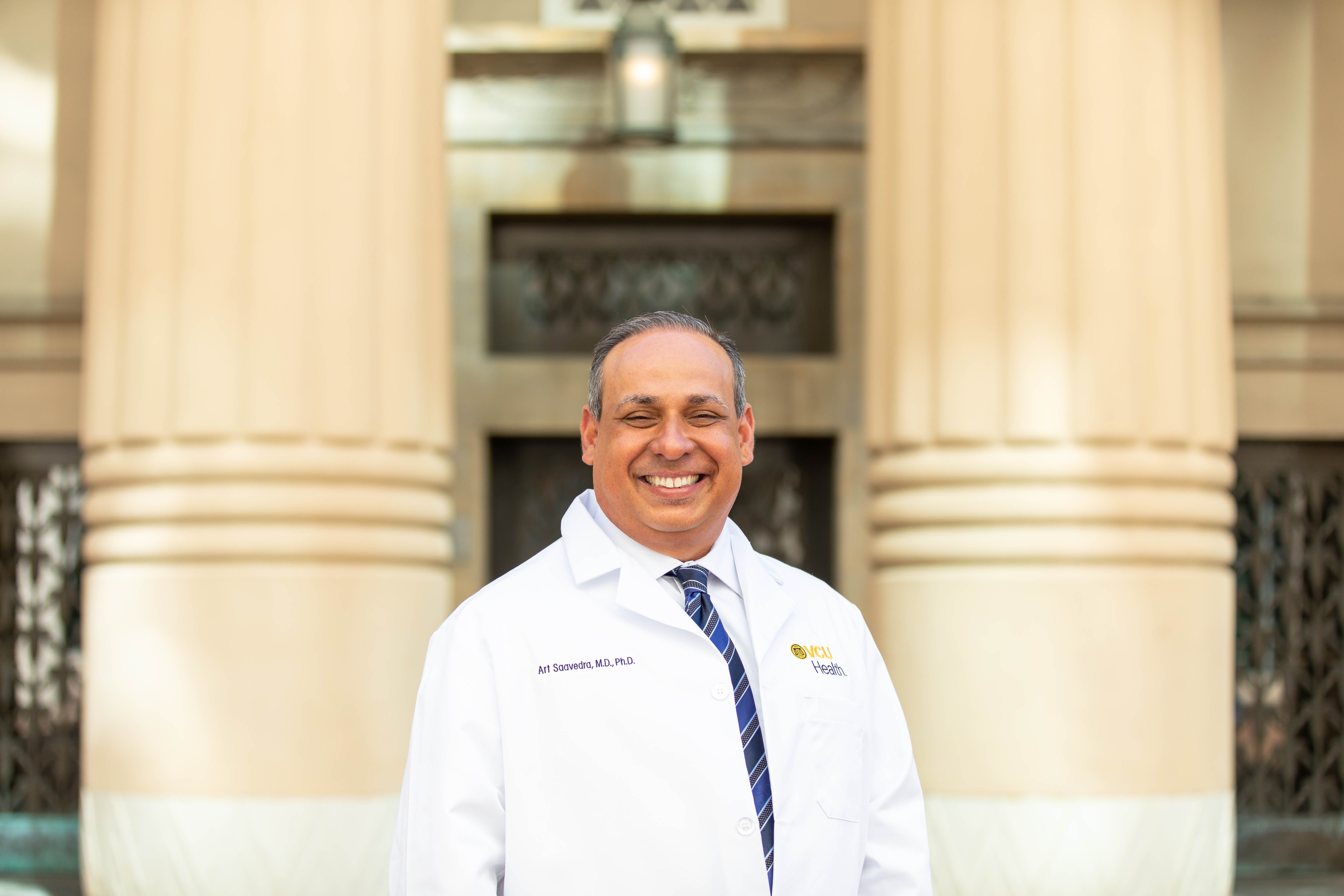 Arturo P. Saavedra, M.D., Ph.D., dean of the VCU School of Medicine, will serve as president-elect of the Medical Society of Virginia until next fall. (Photo by Sha Aguado) 