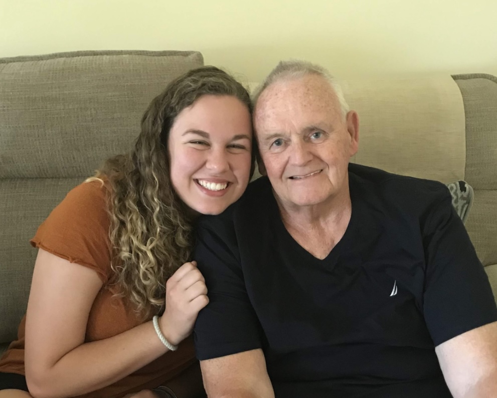 Alex Erling (left) and her grandfather, Alan Lane, have always had a close relationship. (Submitted photo)