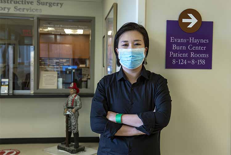 Fire victim makes remarkable recovery at Evans-Haynes Burn Center