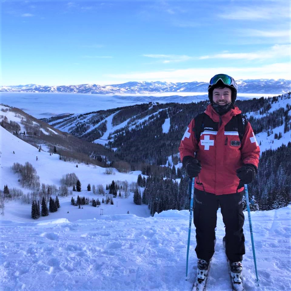  Ben Krieger worked as a ski patroller in Utah for three years. 