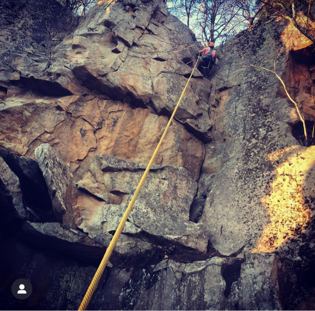  Erin Largen is an avid rock climber. 