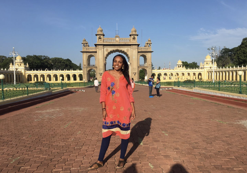  Seen here at the Mysore Palace in India, Falen Mehari loves to travel and has visited five continents. 
