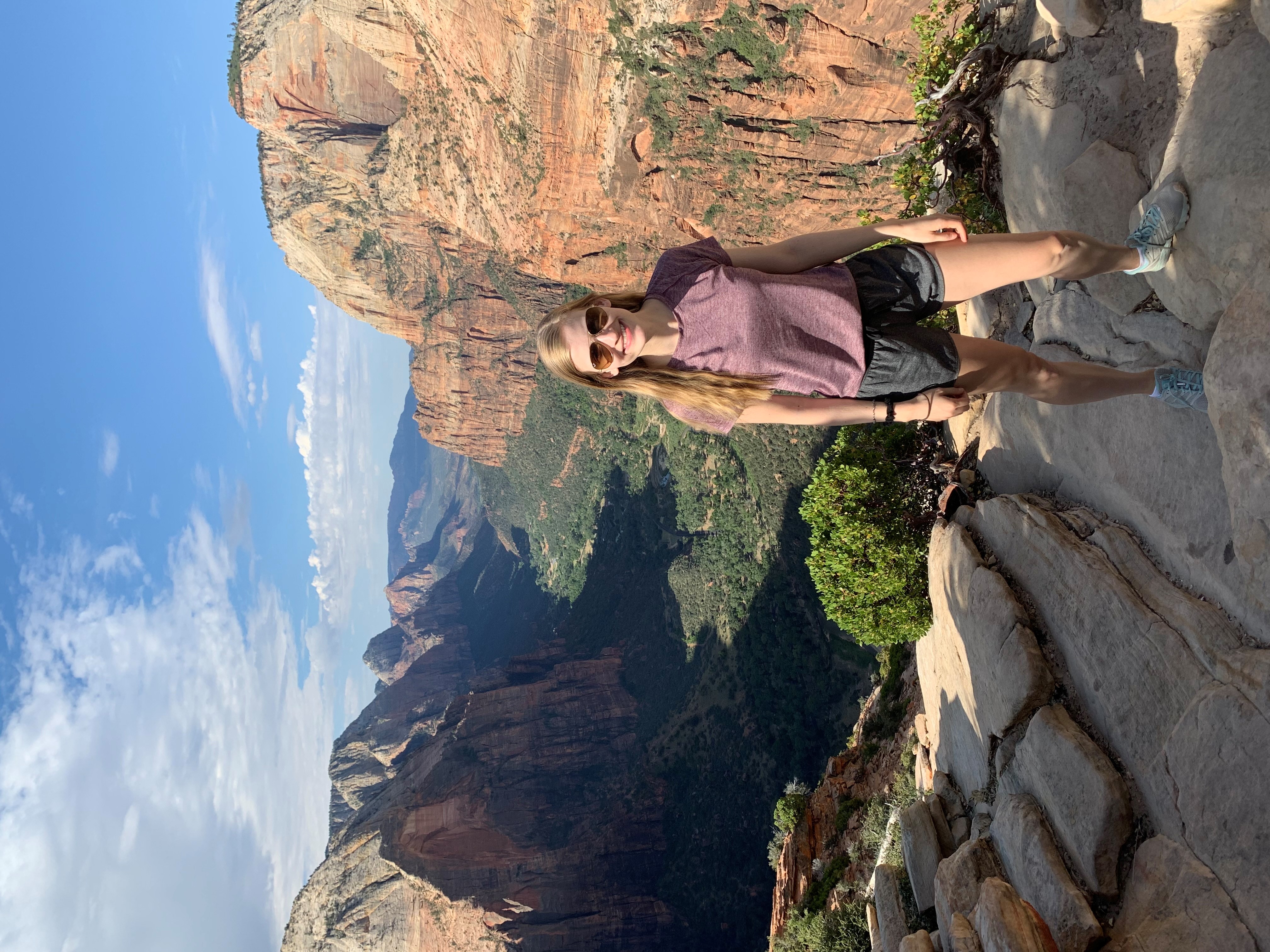 Juliette Sweeney hiked Angel's Landing in Zion National Park, which is known as the scariest hike in America. 