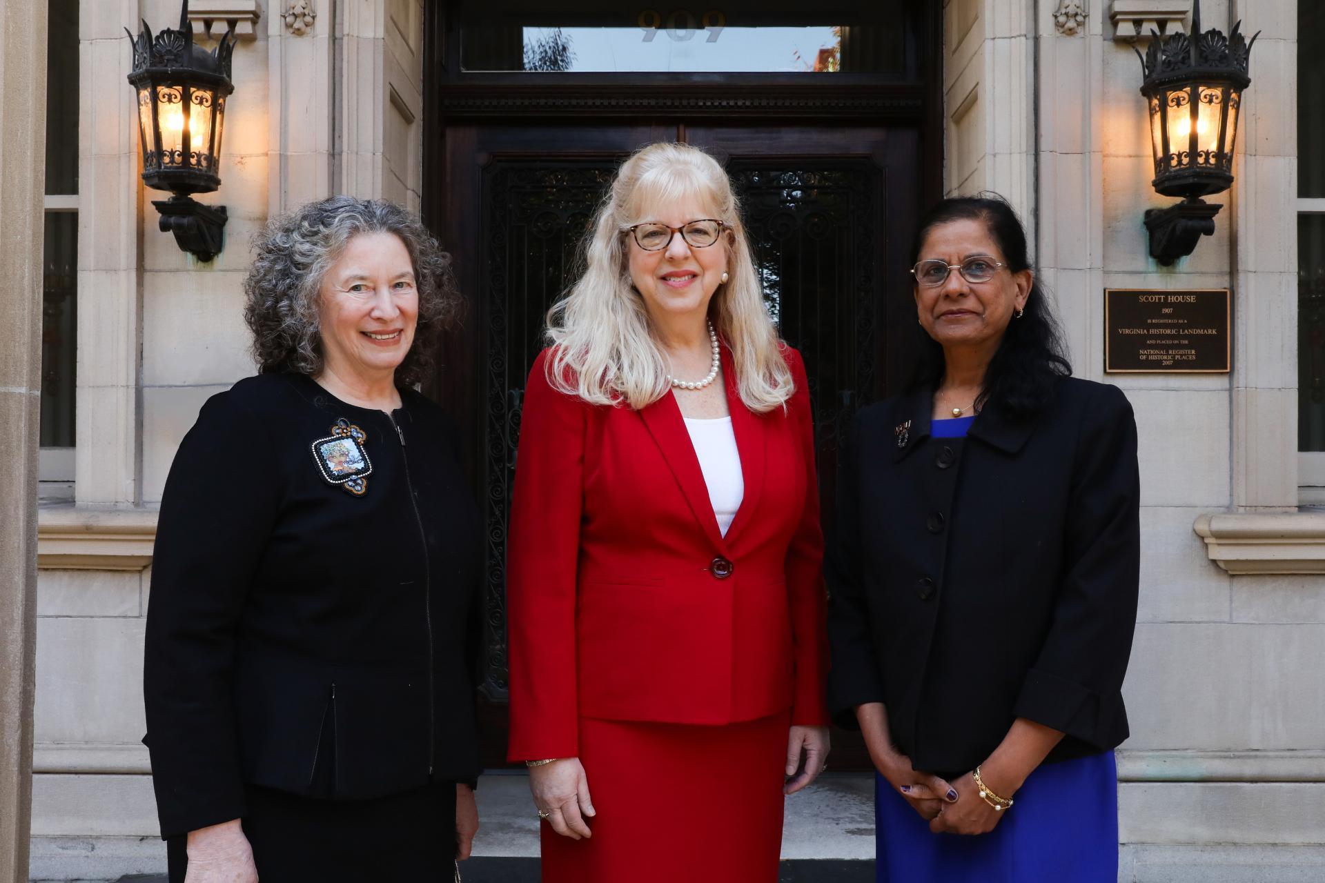 Left to right: Barbara Boyan, Ph.D., Susan Kornstein, M.D. and Mangala Subramaniam, Ph.D. are co-principal investigators on the VCU National Coordinating Center for Advancing Gender Inclusive Excellence. (Photo by Arda Athman) 