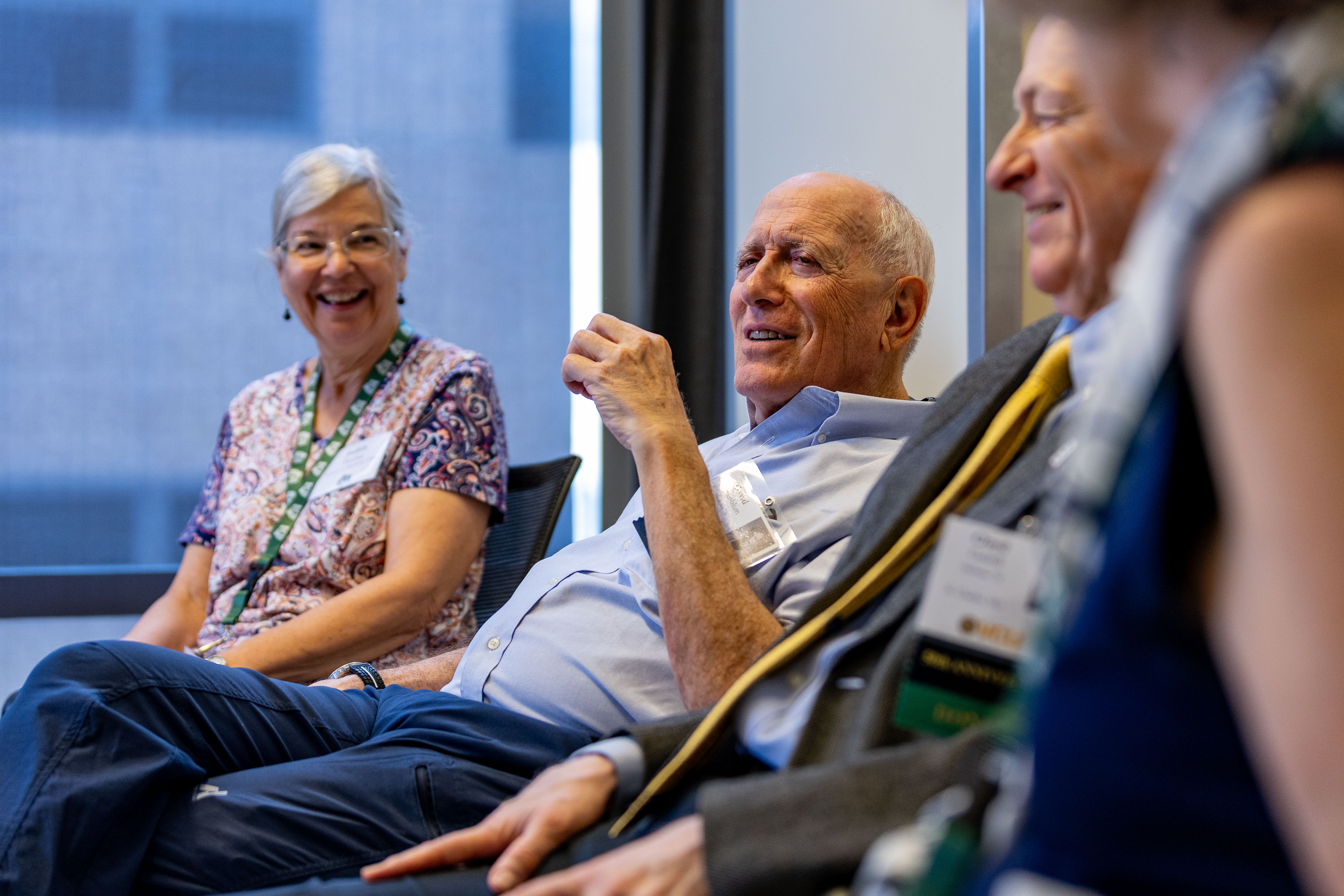  Alumni learn about standardized patient techniques in the Sim Center. 