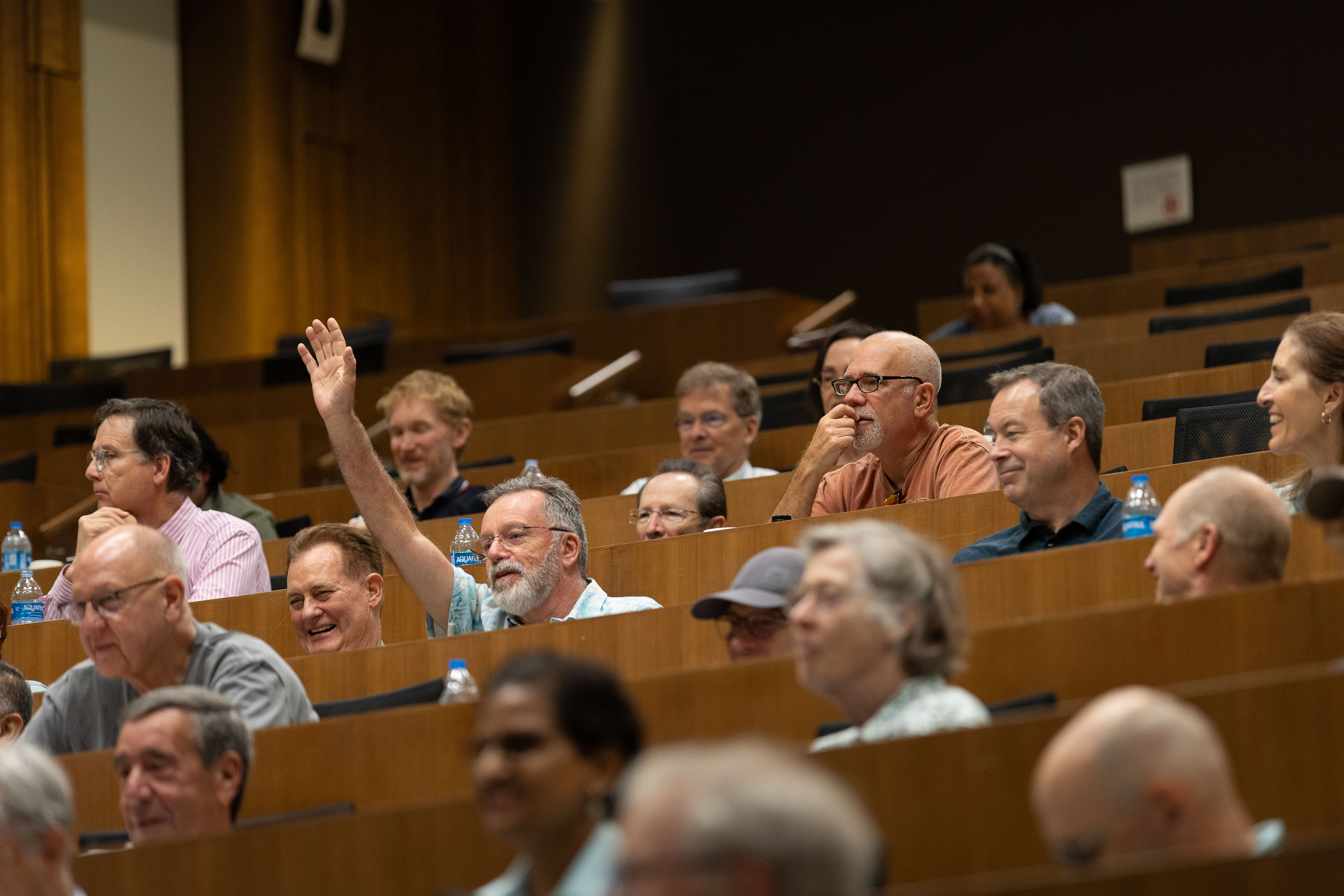  Alumni sit in the McGlothlin Learning Center for Mini Med School. 