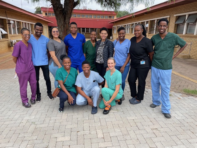 Sarah J. “Sally” Hanson, M.D., with her residents at Princess Marina Hospital in Gaborone, Botswana. (Contributed photo)