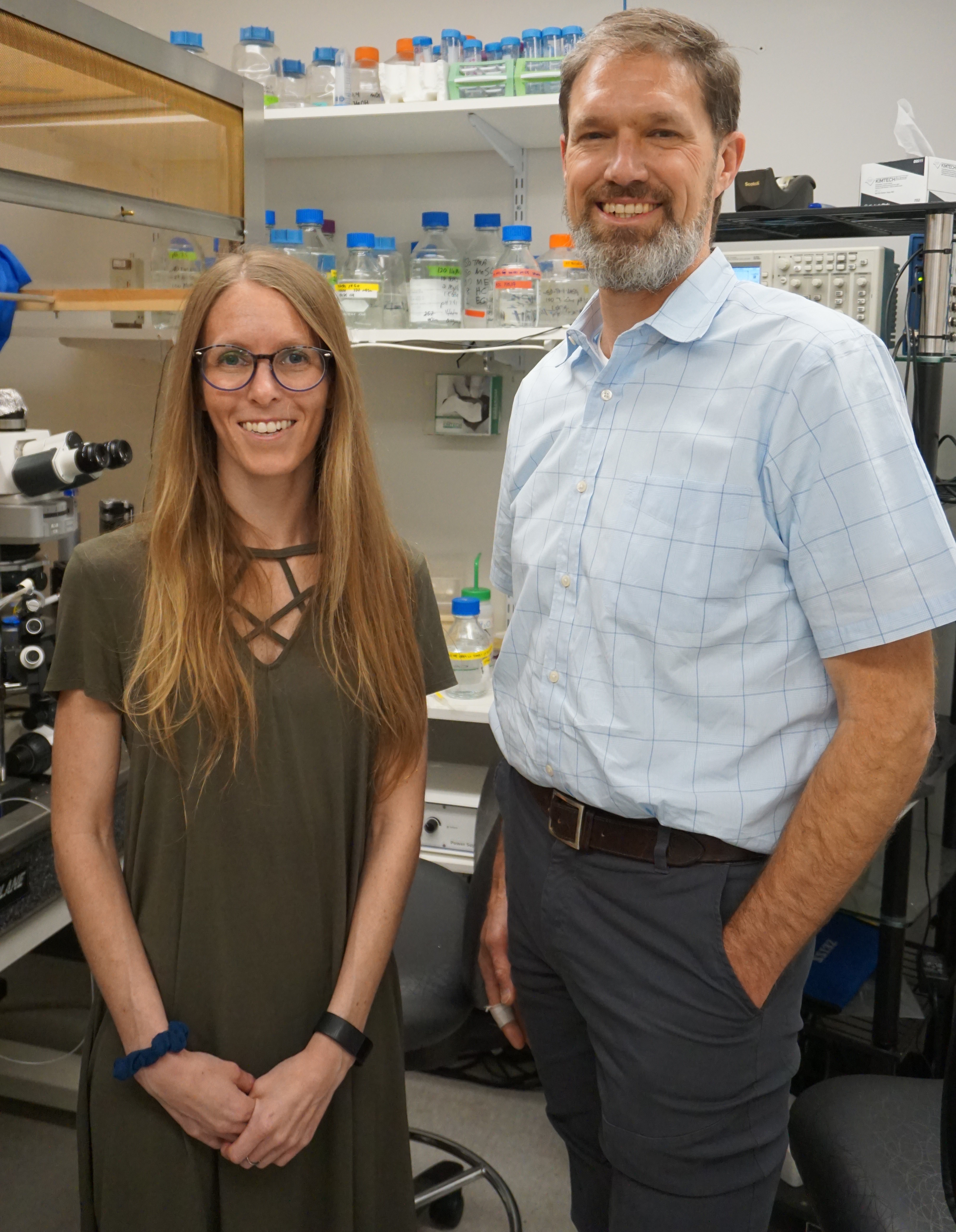 Ph.D. Candidate Ashley Bennett with mentor Ramsey