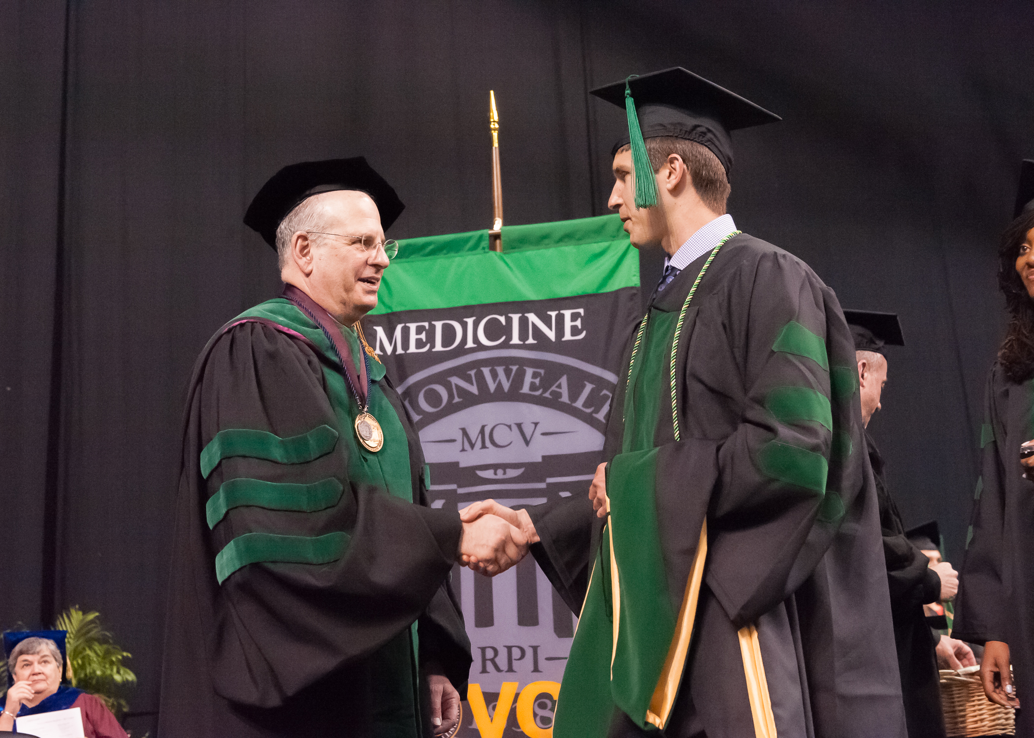 The Class of 2016’s Michael Brady was honored with the Leonard Tow Humanism in Medicine Award. Here he’s pictured at the medical school’s convocation ceremony.