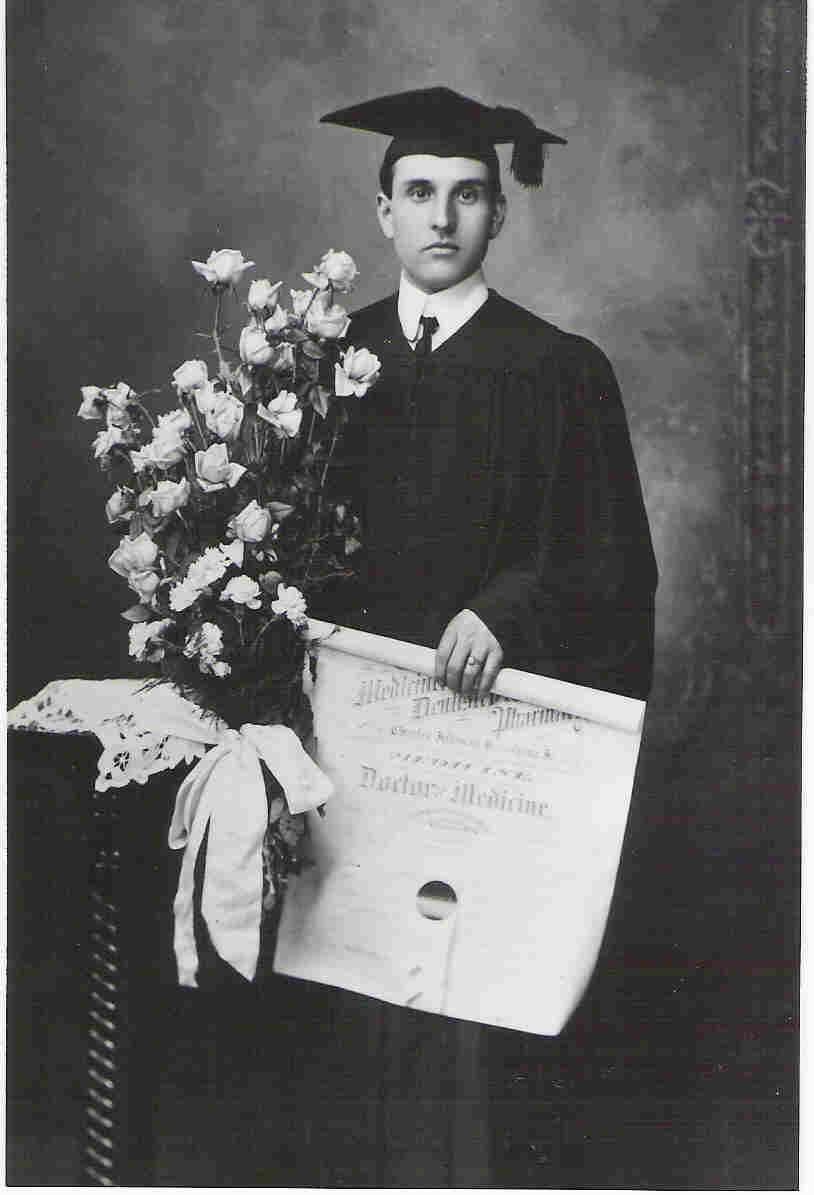 C. J. Kinsolving at his 1904 graduation from University College of Medicine. 