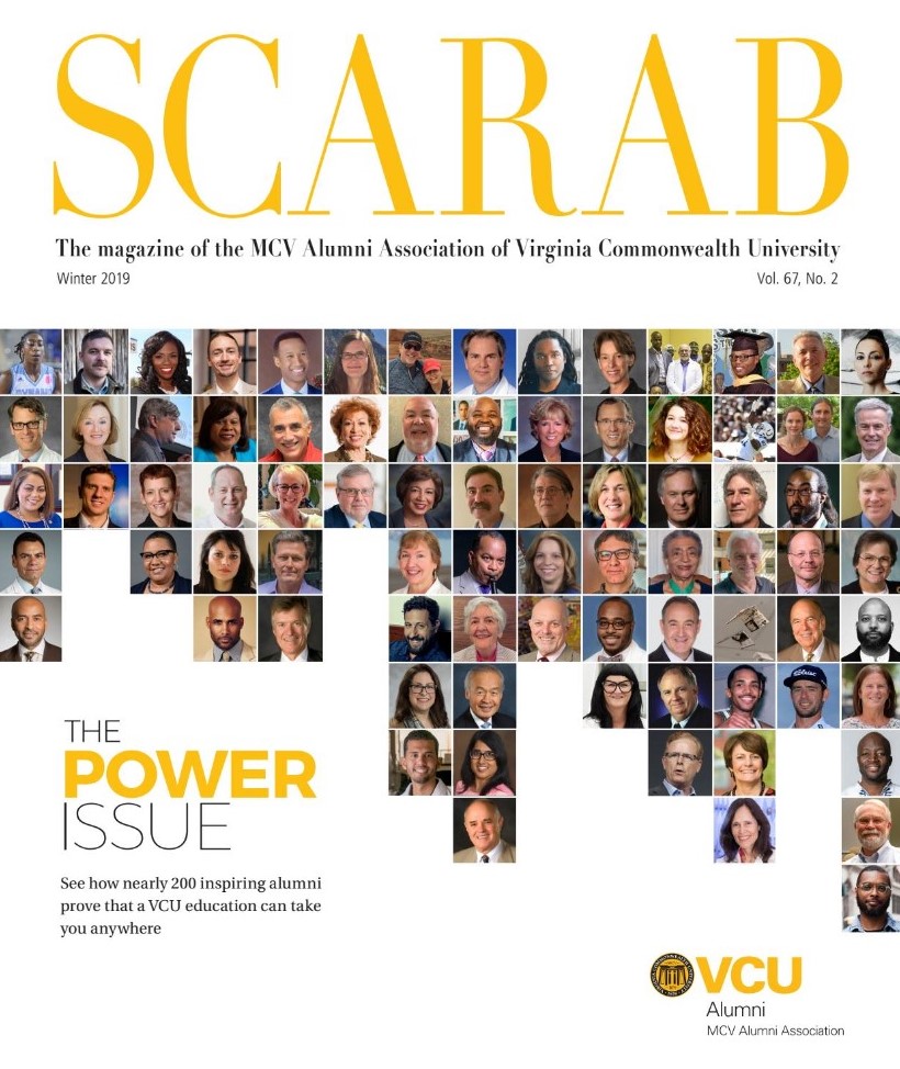 Magazine cover of Scarab's Winter 2019 issue