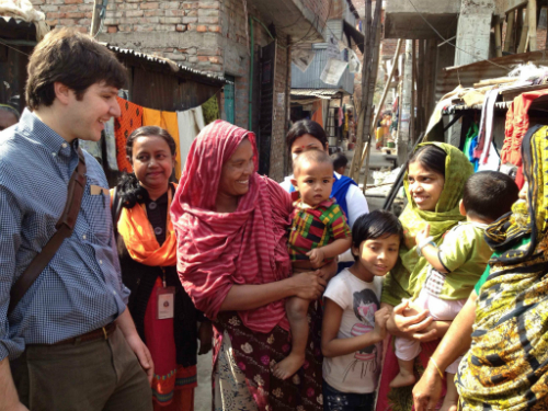 Jeff Donowitz, M.D., seen here during a recent visit to Bangladesh, will examine the role small bowel bacterial overgrowth plays in vaccine failure and malnutrition in impoverished communities.