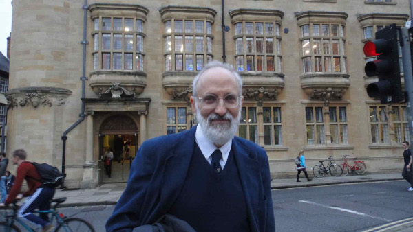 Ken Kendler, M.D., outside Oxford Martin Lecture Theatre